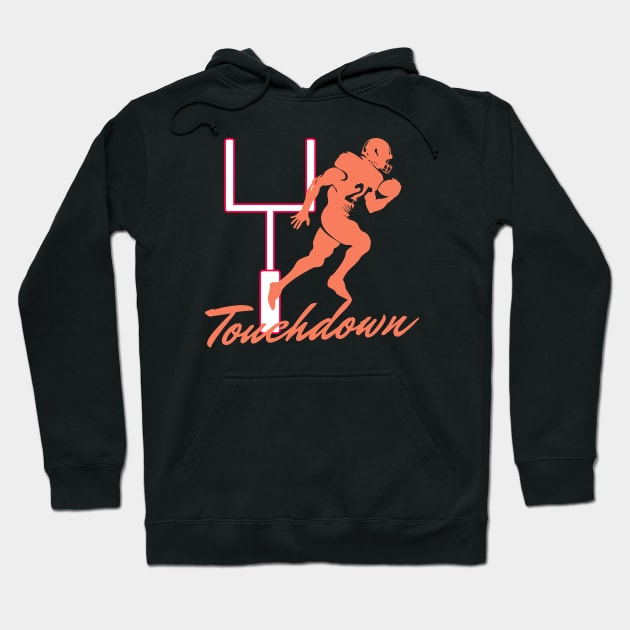 Football Touchdown Hoodie by Proway Design